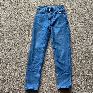 Dark washed mom jeans